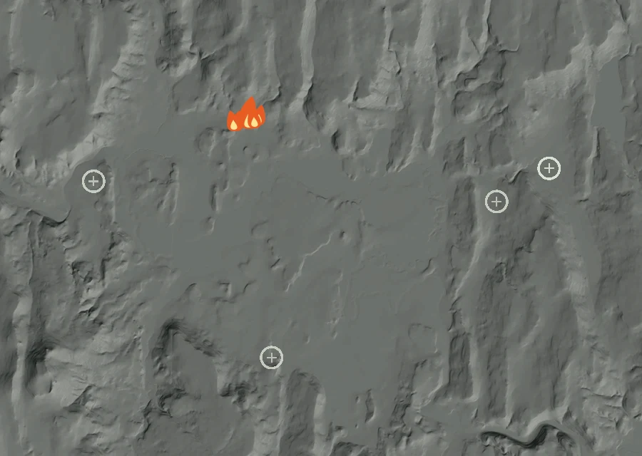 Animated map of the 345 Fire across the whole record, with a time bar along the bottom showing energy released and the local date.