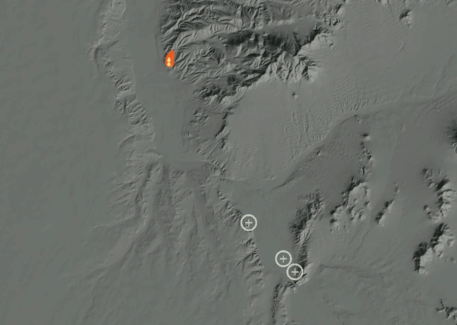 Map for Tue 8 Sep: flames mark every place that gave off heat that day.