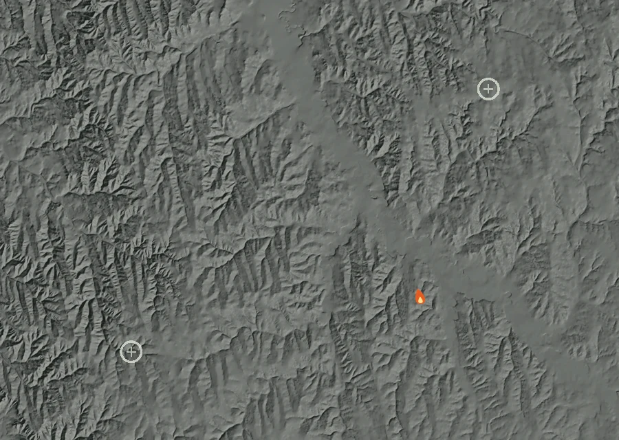 Animated map of the Brooks Fire across the whole record, with a time bar along the bottom showing energy released and the local date.