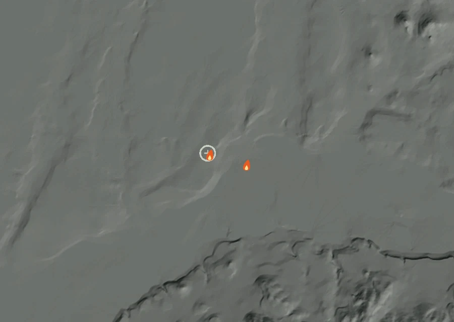 Animated map of the Holmes Fire across the whole record, with a time bar along the bottom showing energy released and the local date.