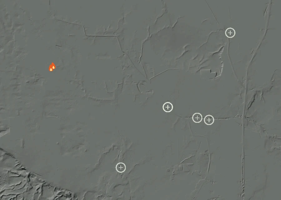 Animated map of the Lac-297151 Fire across the whole record, with a time bar along the bottom showing energy released and the local date.