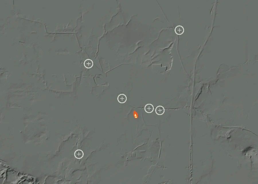 Animated map of the Lac-299553 Fire across the whole record, with a time bar along the bottom showing energy released and the local date.