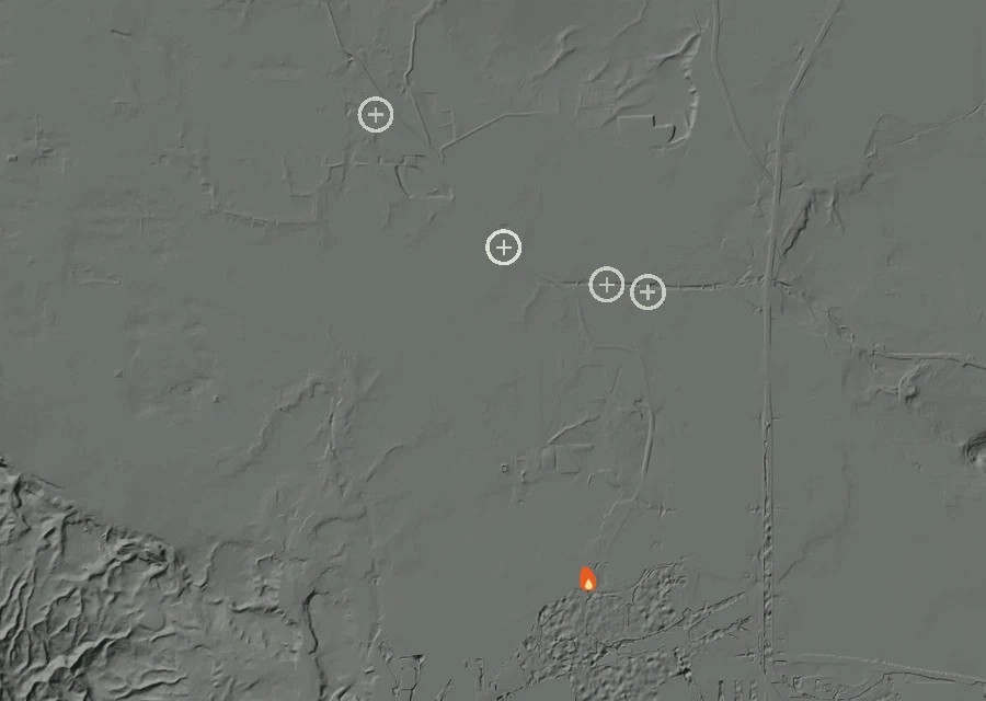 Animated map of the Lac-302672 Fire across the whole record, with a time bar along the bottom showing energy released and the local date.