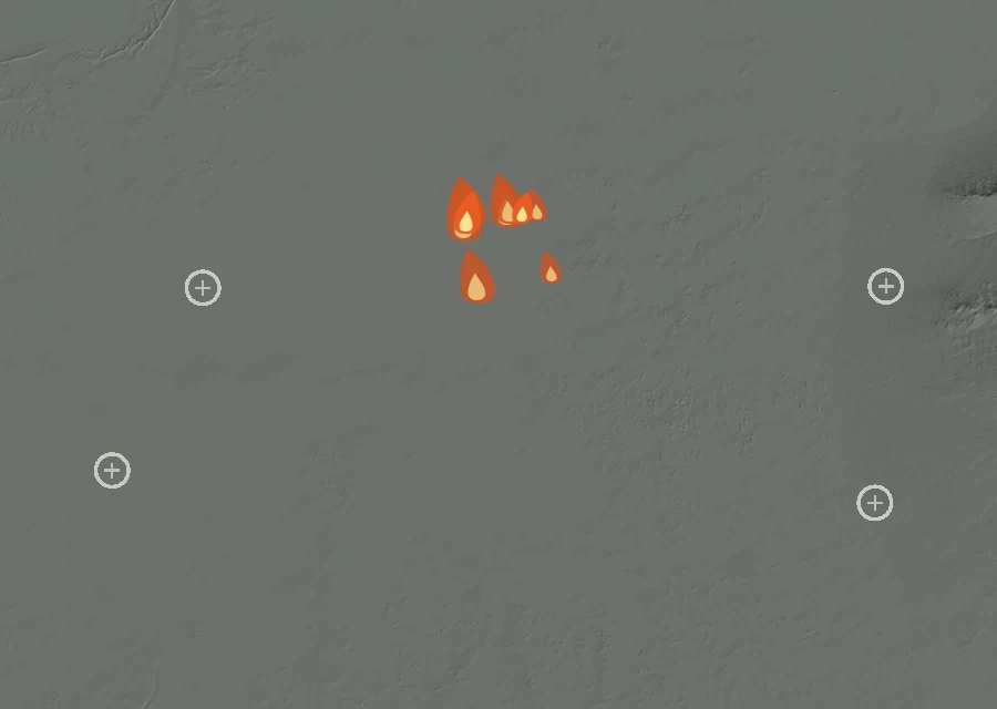 Animated map of the Lac-315809 Fire across the whole record, with a time bar along the bottom showing energy released and the local date.