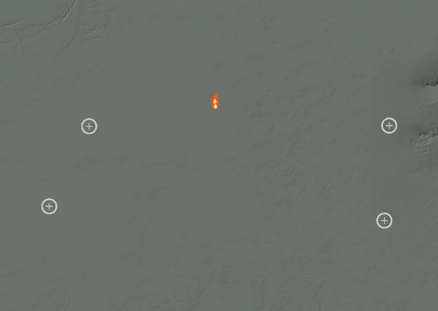 Map for Tue 8 Sep: flames mark every place that gave off heat that day.