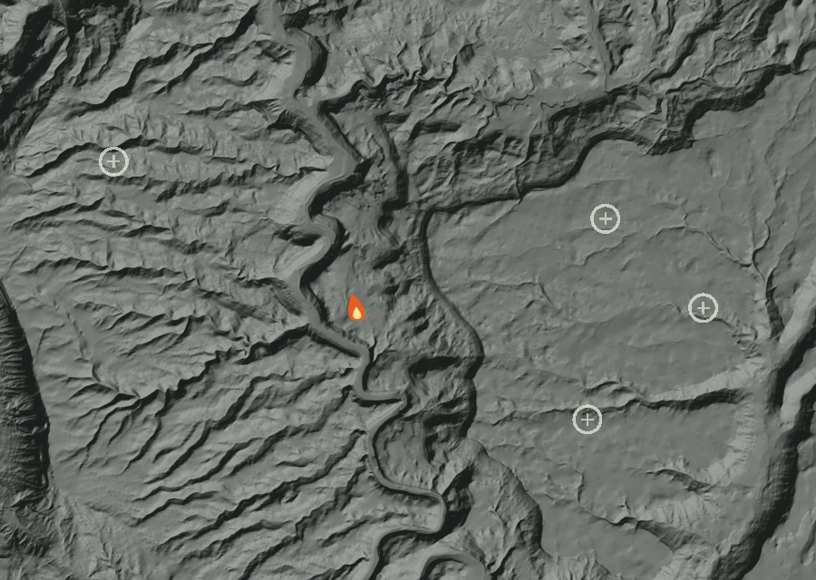 Animated map of the Sewemup Fire across the whole record, with a time bar along the bottom showing energy released and the local date.