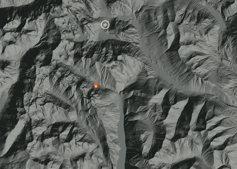 Map for Fri 11 Sep: flames mark every place that gave off heat that day.