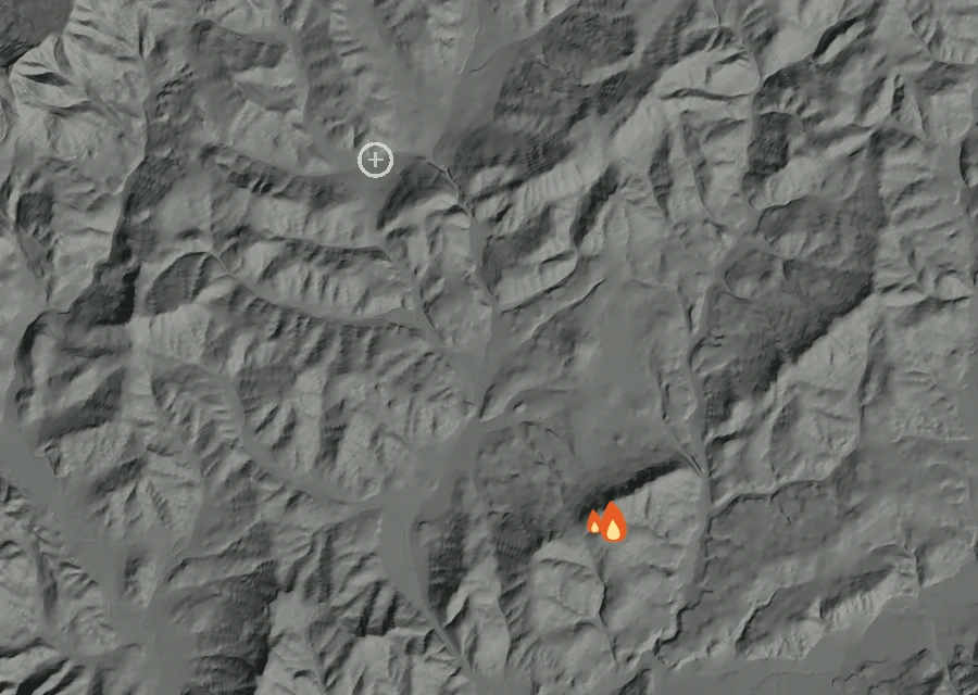 Animated map of the Turkey Hill Fire across the whole record, with a time bar along the bottom showing energy released and the local date.